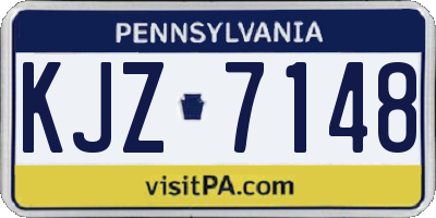 PA license plate KJZ7148