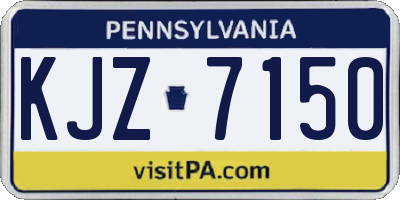 PA license plate KJZ7150