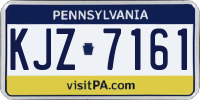 PA license plate KJZ7161