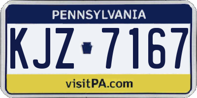 PA license plate KJZ7167