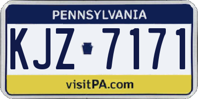 PA license plate KJZ7171