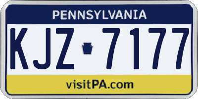 PA license plate KJZ7177