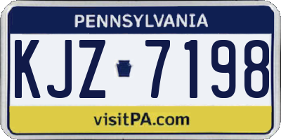 PA license plate KJZ7198
