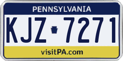 PA license plate KJZ7271