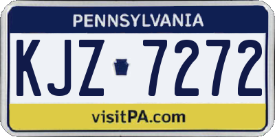 PA license plate KJZ7272