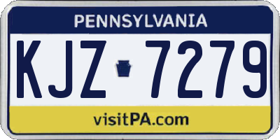 PA license plate KJZ7279