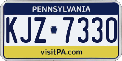PA license plate KJZ7330