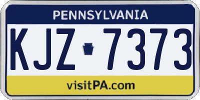 PA license plate KJZ7373