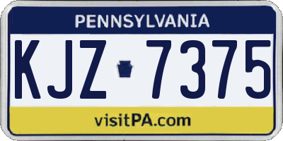 PA license plate KJZ7375
