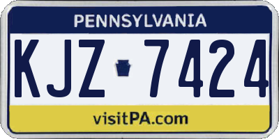 PA license plate KJZ7424