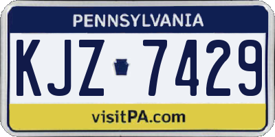 PA license plate KJZ7429