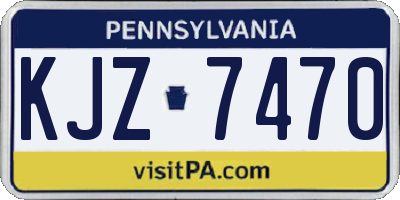 PA license plate KJZ7470