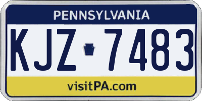 PA license plate KJZ7483