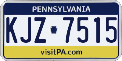 PA license plate KJZ7515