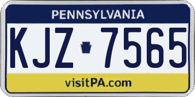 PA license plate KJZ7565