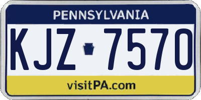 PA license plate KJZ7570