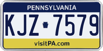 PA license plate KJZ7579