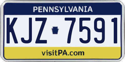 PA license plate KJZ7591