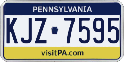 PA license plate KJZ7595