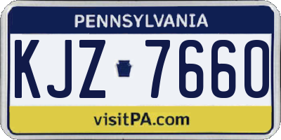 PA license plate KJZ7660