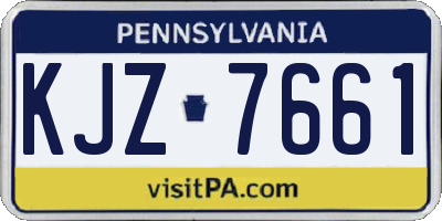 PA license plate KJZ7661