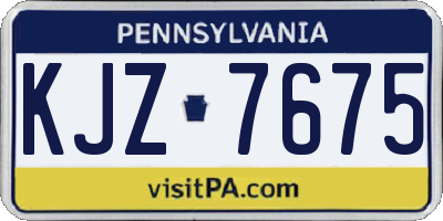PA license plate KJZ7675