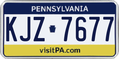 PA license plate KJZ7677