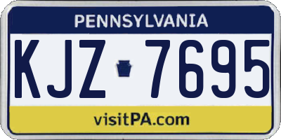 PA license plate KJZ7695