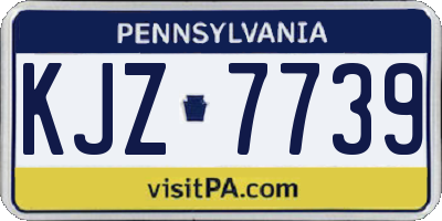 PA license plate KJZ7739