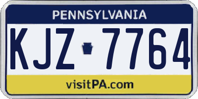 PA license plate KJZ7764