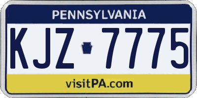 PA license plate KJZ7775