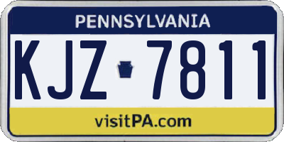 PA license plate KJZ7811