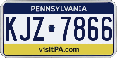 PA license plate KJZ7866