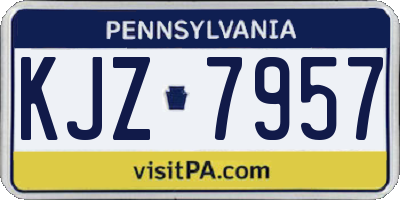 PA license plate KJZ7957