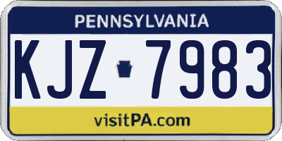 PA license plate KJZ7983
