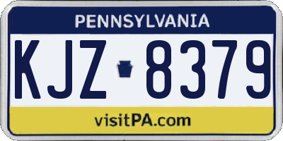 PA license plate KJZ8379