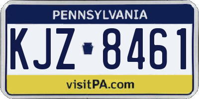 PA license plate KJZ8461