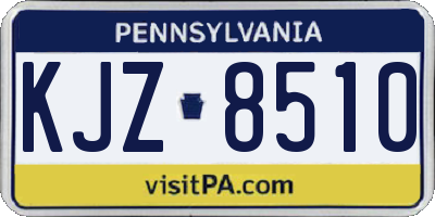 PA license plate KJZ8510
