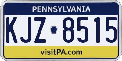 PA license plate KJZ8515