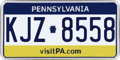PA license plate KJZ8558