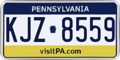 PA license plate KJZ8559