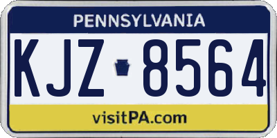 PA license plate KJZ8564