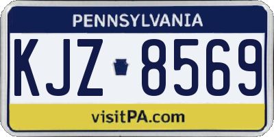 PA license plate KJZ8569