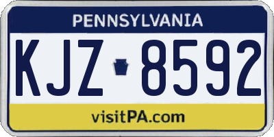 PA license plate KJZ8592