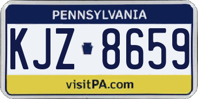 PA license plate KJZ8659