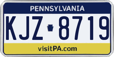 PA license plate KJZ8719