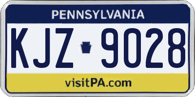 PA license plate KJZ9028