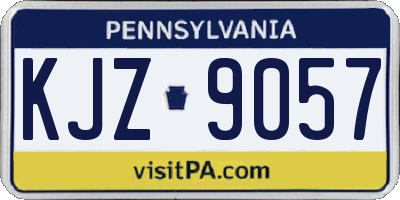 PA license plate KJZ9057