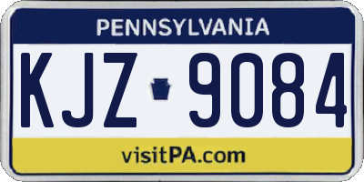PA license plate KJZ9084