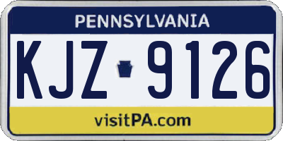 PA license plate KJZ9126